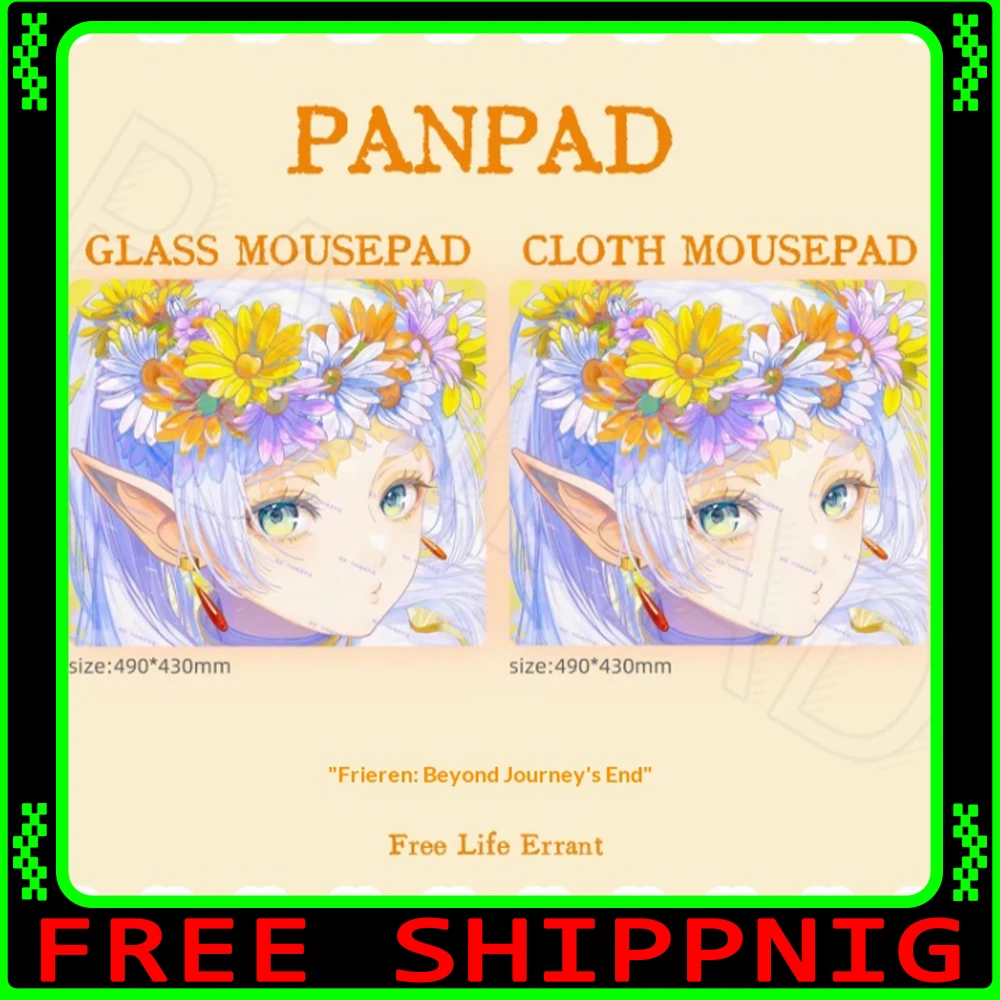 

PAN Esports Amicis Replicated Frieren Glass Mousepad Smooth Speed Mouse Pad Dirt Tolerance For CSGO APEX Valorant Pc Accessories