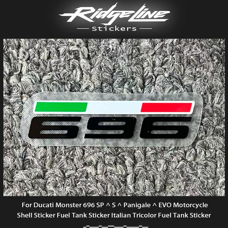For Ducati Monster 696 SP ^ S ^ Panigale ^ EVO Motorcycle Shell Sticker Fuel Tank Sticker Italian Tricolor Fuel Tank Sticker