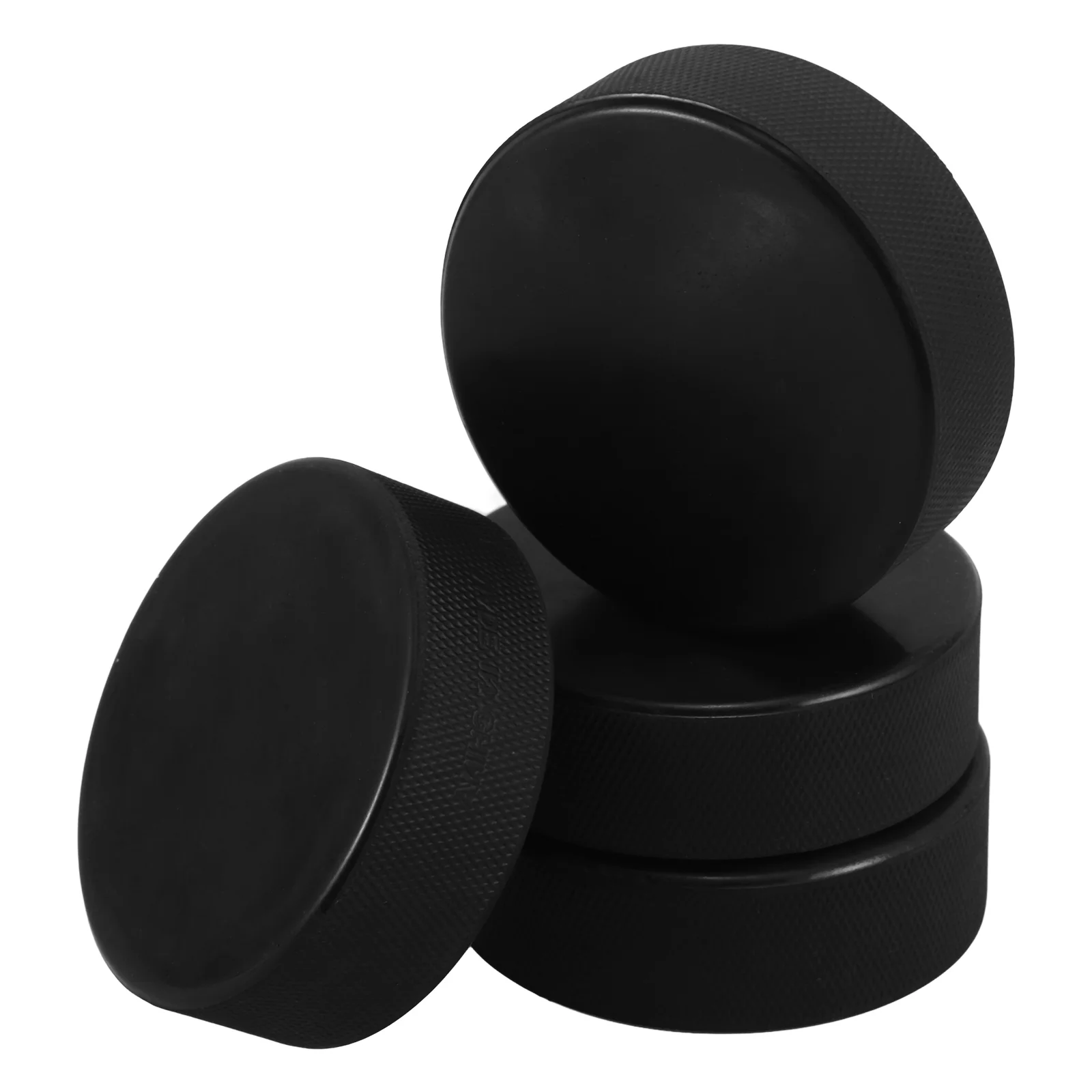 

4pcs Ice Hockey Pucks Set Wear Resistant Smooth Low Friction Training Game Parts Reusable Team Sports Accessories