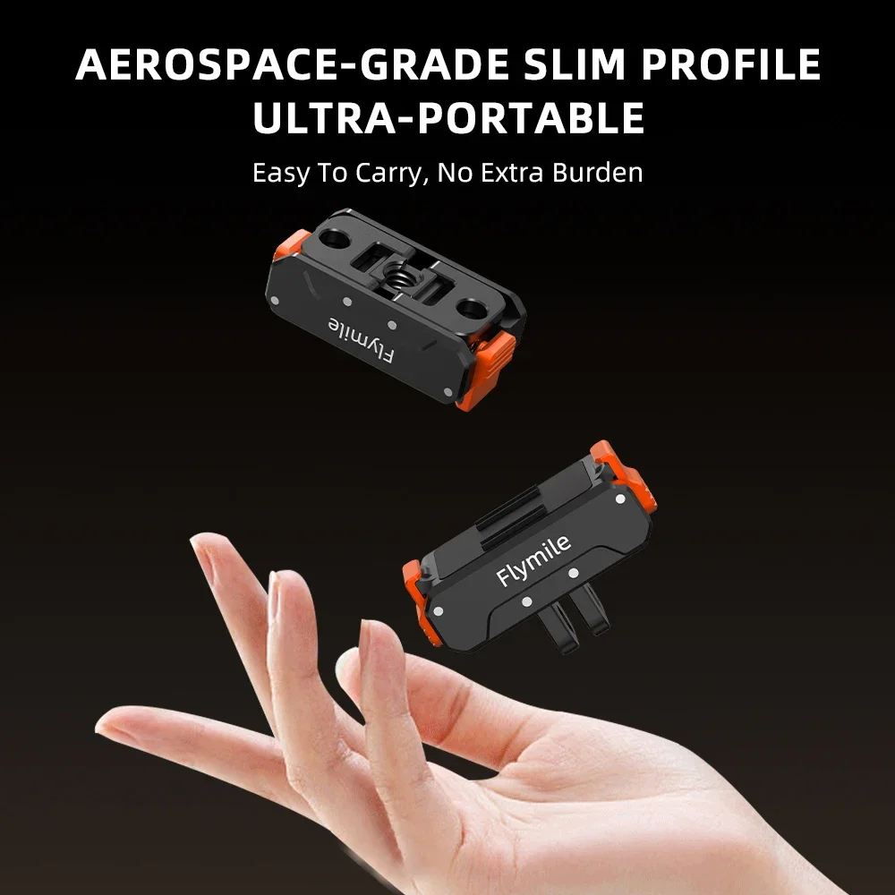 محول تركيب مغناطيسي من Flymile لملحقات DJI Action 5 Pro/Osmo 360 دعامة تثبيت قاعدة سريعة الإصدار
