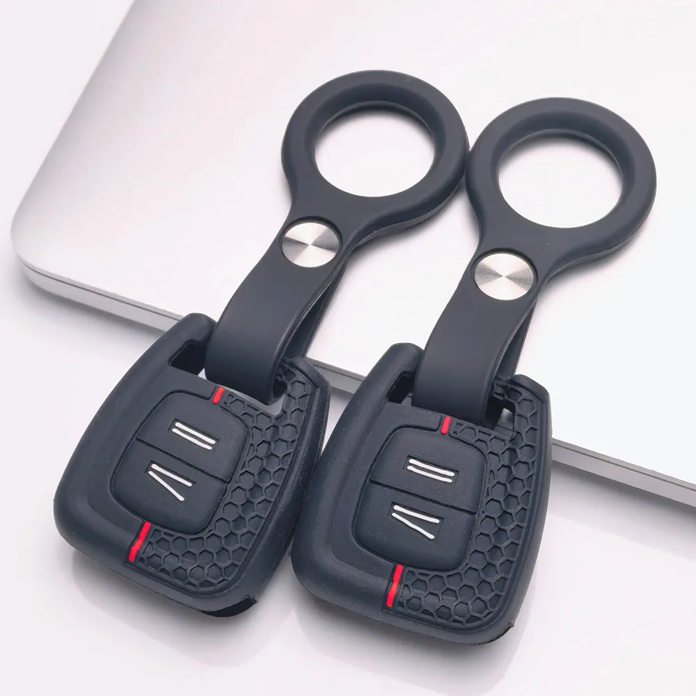 Key Cover for Opel Corsa Astra Adam Cascada Insignia Karl with Keychain Anti-Scratch Shockproof Soft Grip Button Friendly