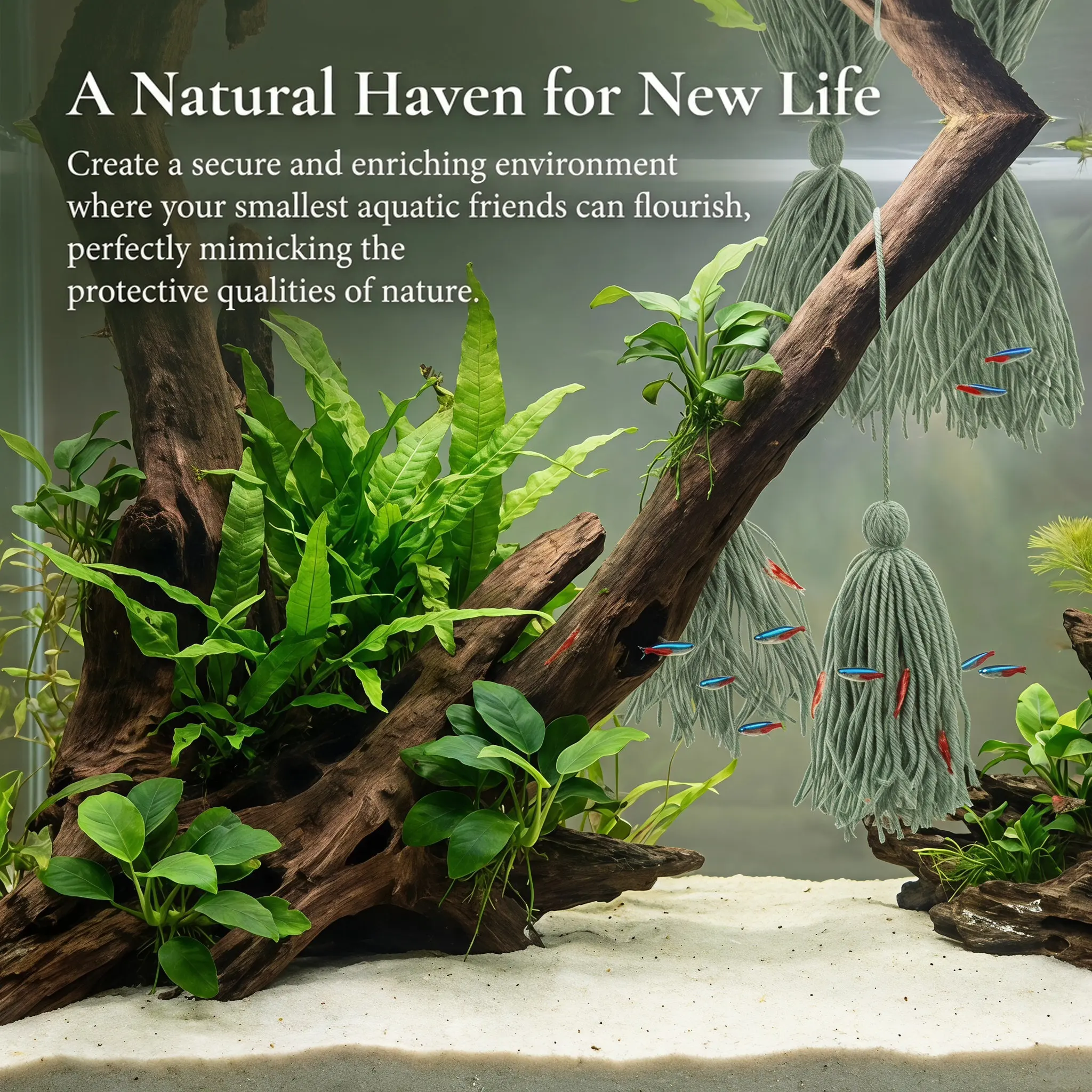10Pcs Fish Breeding Mops Fish Eggs Collector Spawning Shrimp Collection Habitat Simulation Safe Water Compatible