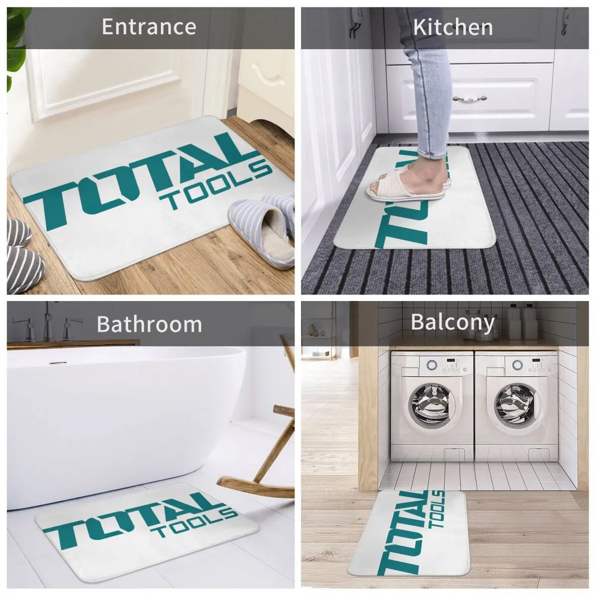T-Total-S شعار عدم الانزلاق ممسحة الكلمة حصيرة المياه النفط برهان السجاد البساط للمطبخ مدخل المنزل الحمام مسند القدم الحصير #5
