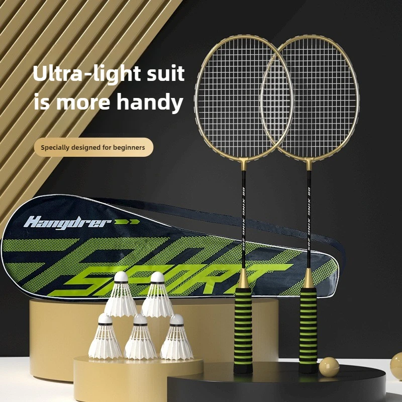 Professional ultra light badminton racket, made of iron alloy with both offensive and defensive capabilities