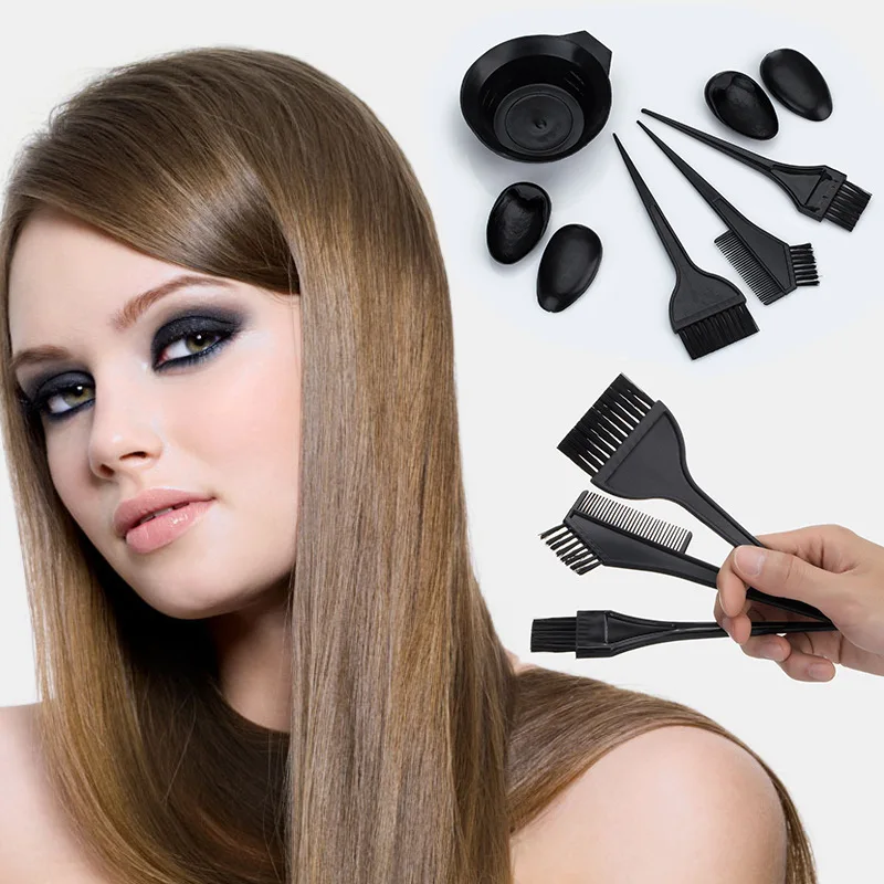 Set Hair Coloring Kits Home Salon Hair Dyeing Comb Hair Bowl Coloring Brush Cream Earcap Clips Cape  Styling Tool