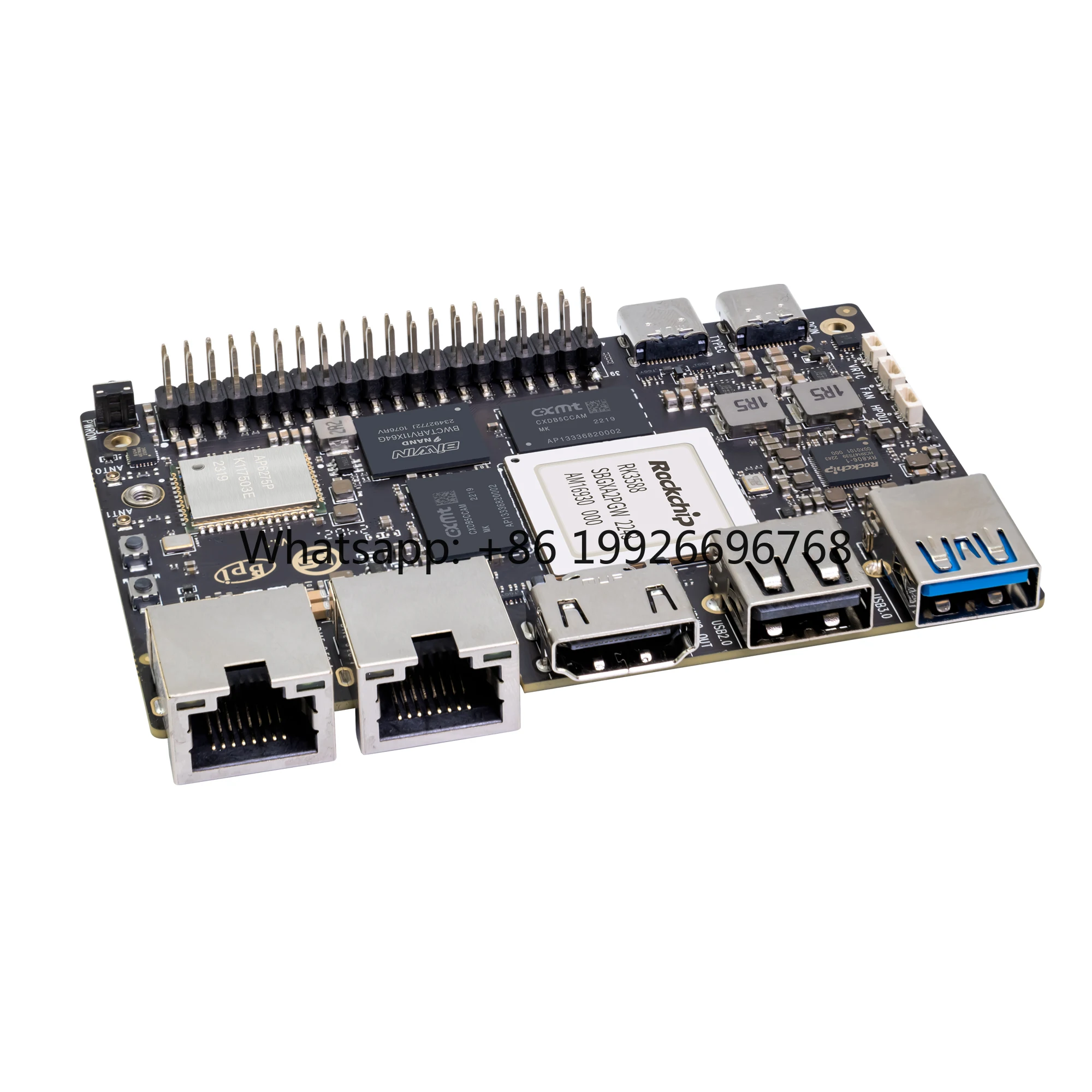 BPI-M7 RK3588 8K60 SBC 6 TOPS NPU 32GB LPDDR4x 128GB EMMC WiFi6 2*2.5G Edge AI Server NAS NVR Digital Signage CE FCC