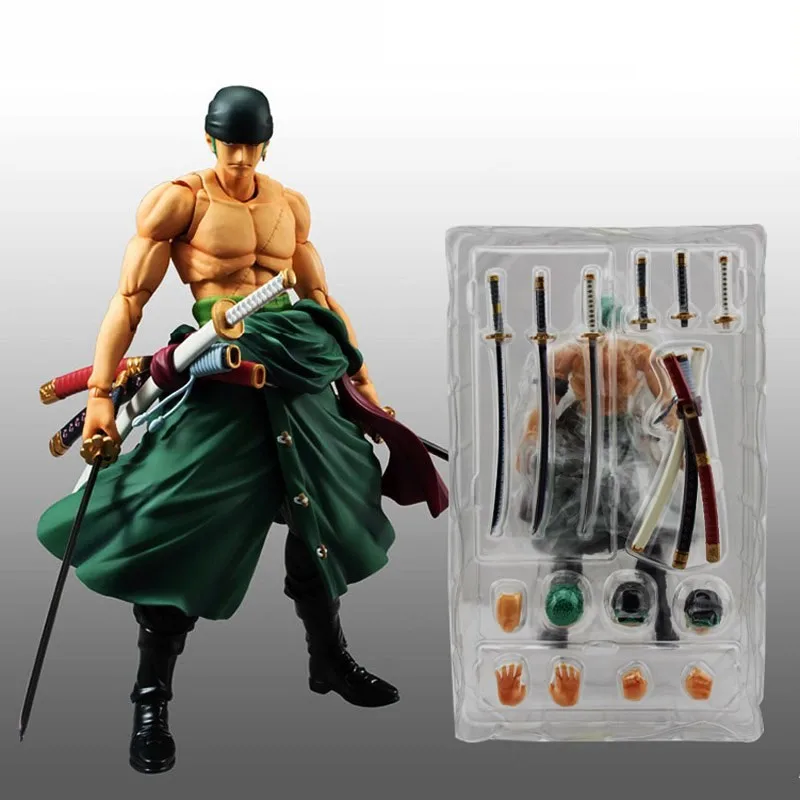 Figura móvil de Anime ONE PIECE Zoro SHF de 18CM, juguete coleccionable de PVC, regalo de Navidad, nueva caja, 2024