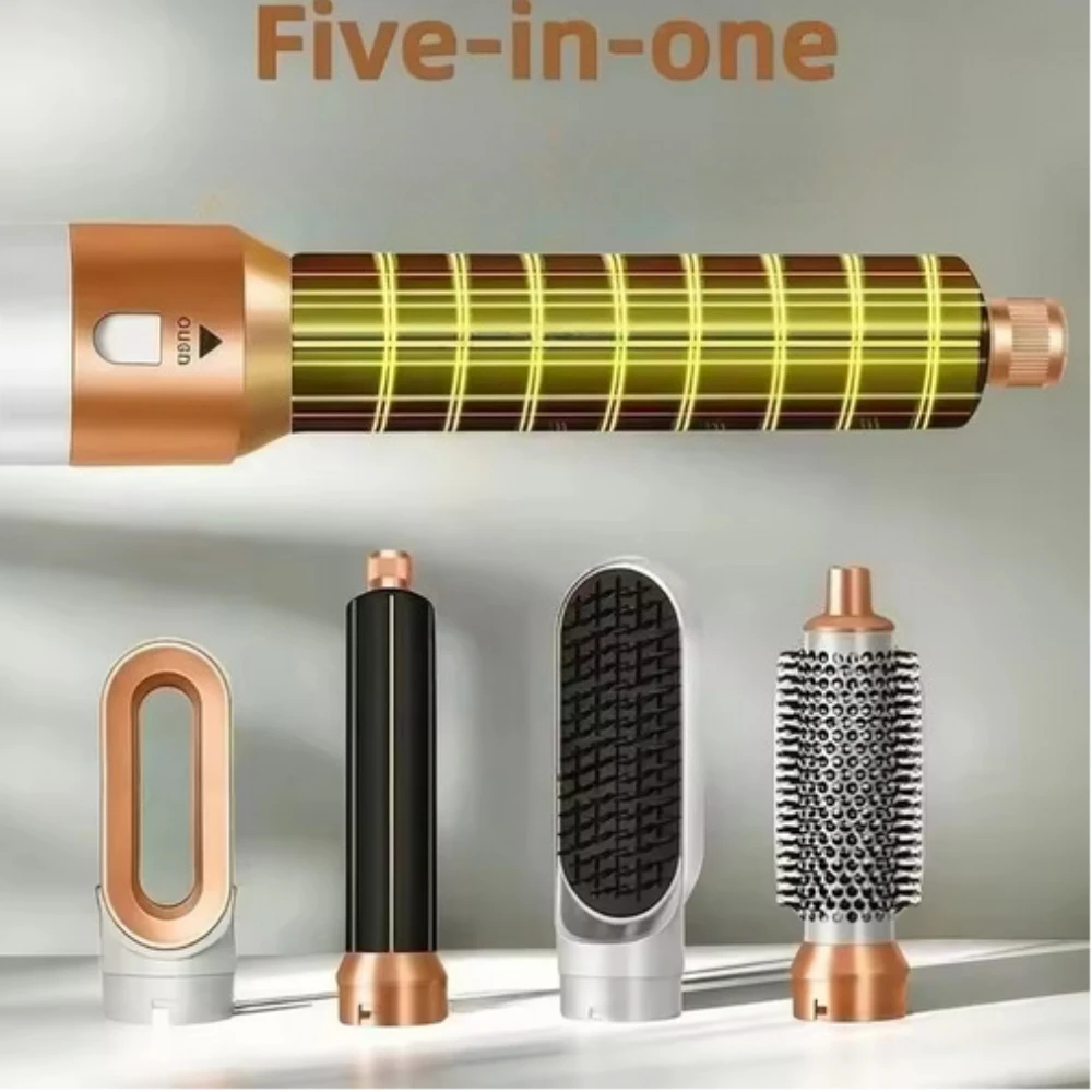 

Hot 5 in 1 Hair Dryer Brush Hot Comb Set Professional Curling Iron Hair Straightener Styling Tool For Professional Hair Dryer