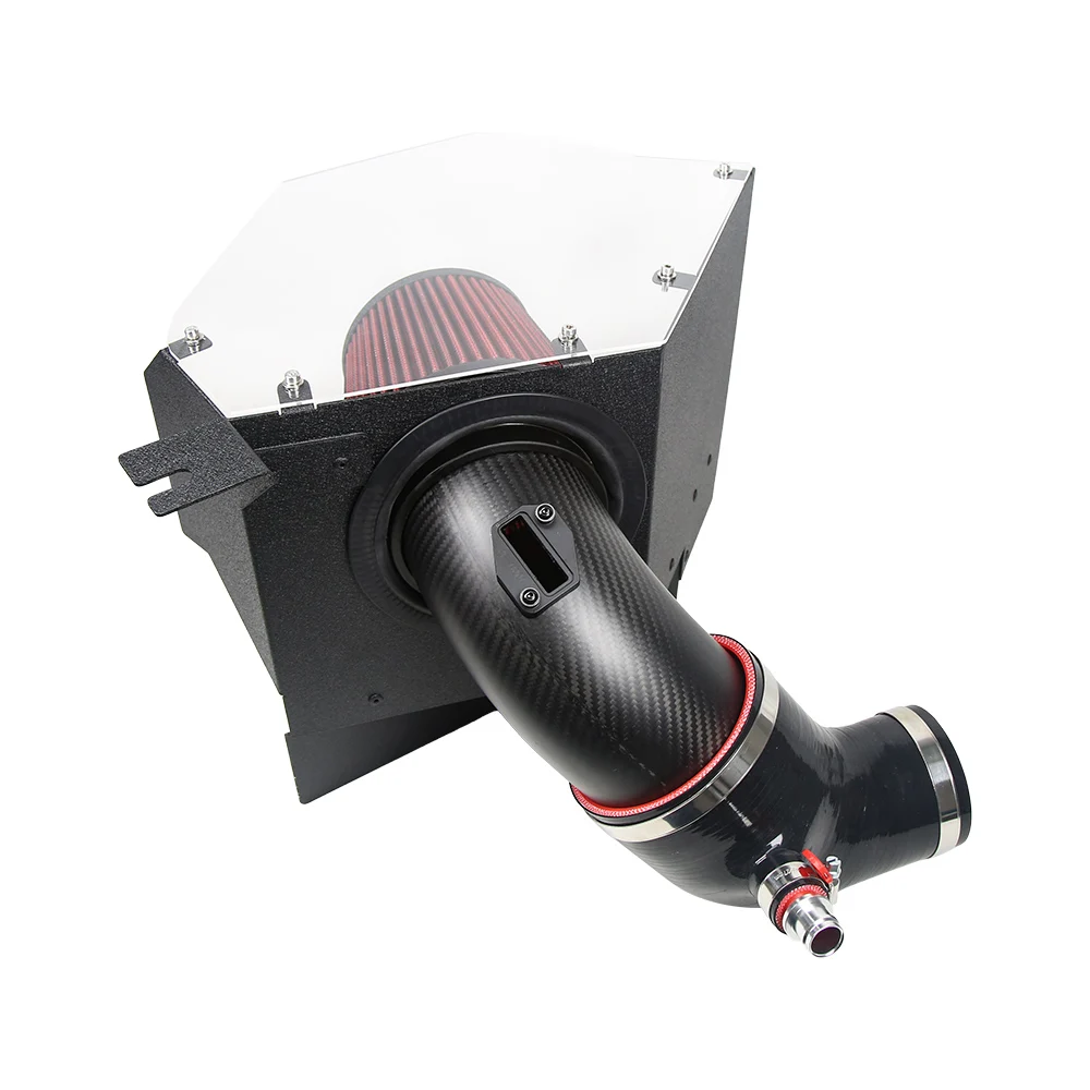 100% Genuine Pre-impregnated Carbon Fiber Fabric 4'' Air Intake System for 2019-2025   Supra A90   Z4 B58 3.0L