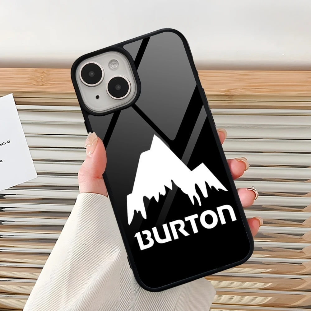 Skiing Brand Burton Phone Case For Iphone 16 Pro 15 Pro Max 14 12 11 13 Mini 8 7 Plus X Xs XR PC+TPU Design Cover