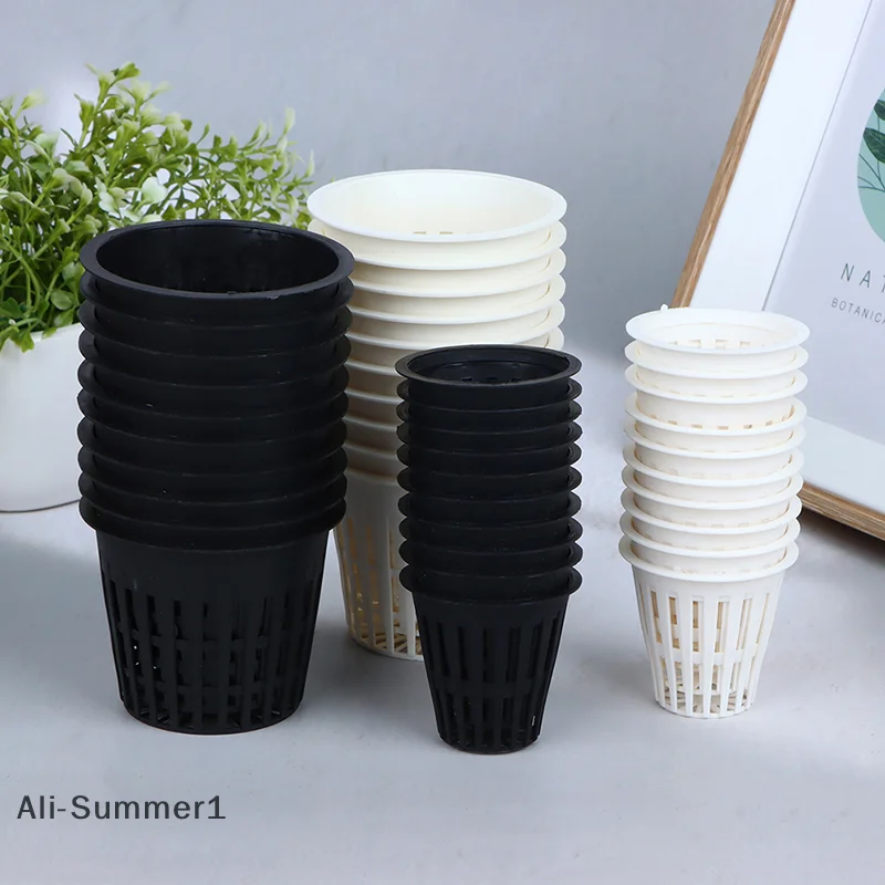 【E】10Pcs 2Inch3 Inch Grow Orchids Hydroponics  Plastic Cups Planting Mesh Pot Soilless Net Basket Slotted Colonization Container