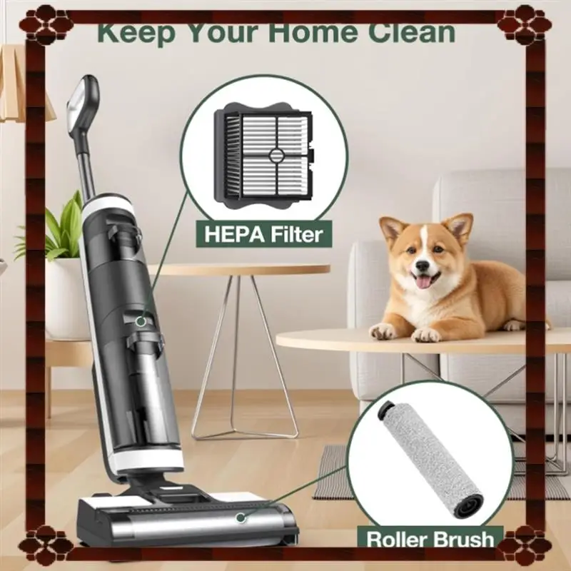 24-часовой валик для доставки и набор фильтров HEPA Беспроводной пылесос 2 щетки валика + 4 вакуумных фильтра HEPA