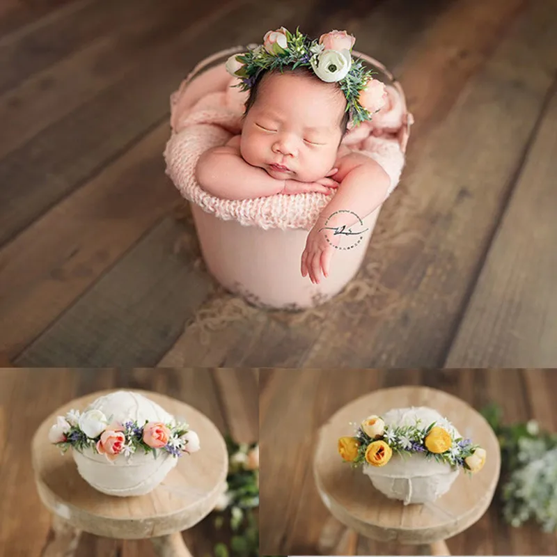 

Sunshine Newborn Photography Props Rose Headdress Baby Girl Hairband Full-moon 1 Year Old Baby Shooting Headdress