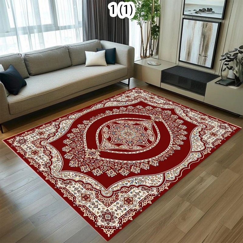 Persian Vintage Pattern Carpet Mat Rug Home Decoration Elegant Style Floor Mat Kitchen Hallway Indoor Outdoor Decorative