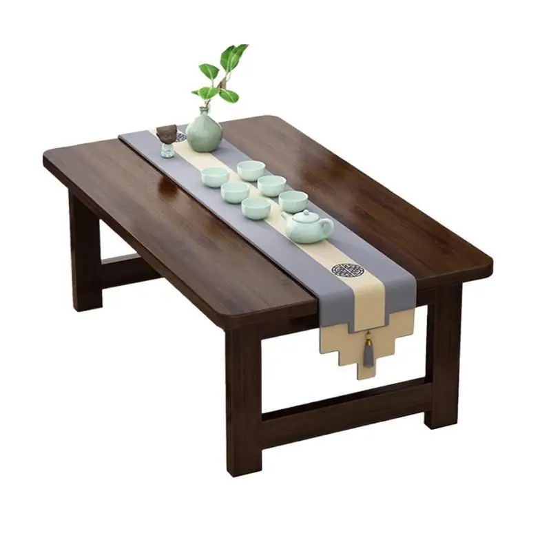Multi functional folding bay window table Thickened desktop in student dormitory, simple office and study small square tables