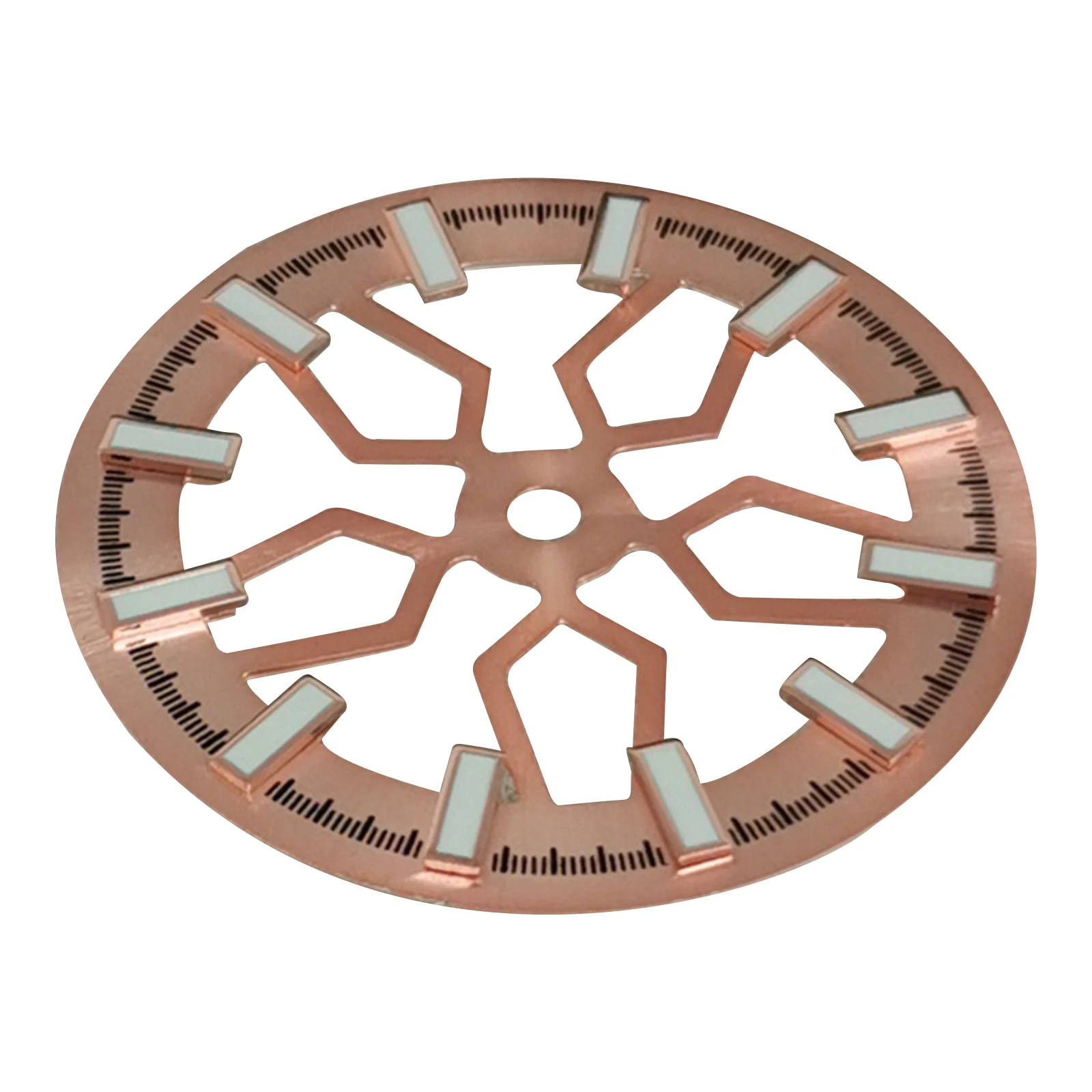 NH70 28.5mm Skeleton Hollow Dial Black Blue Green White Dial Green Luminous for NH70 Movement Accessories Replacement