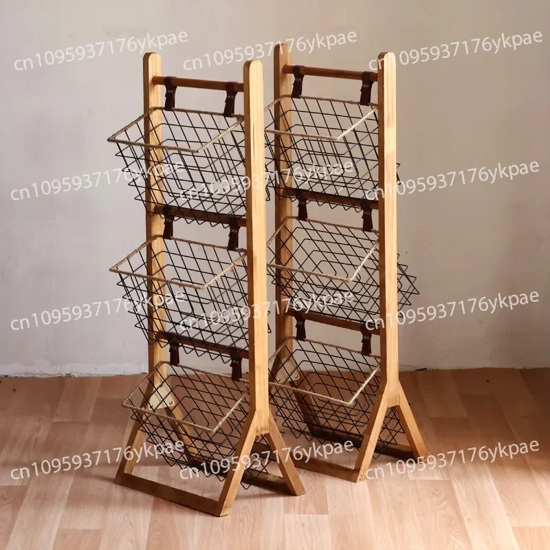 Floor-to-ceiling Creative Shelves Household Solid Wood Shelves Multi-layer Toy Storage and Finishing Shelves Living Room Book