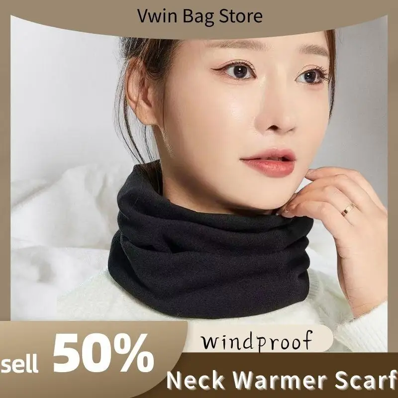 

Winter Couple Neckerchief Windproof Fake Collar Unisex Velvet Neck Warmer Scarf Pullover Protection Winter Cycling Face Cover