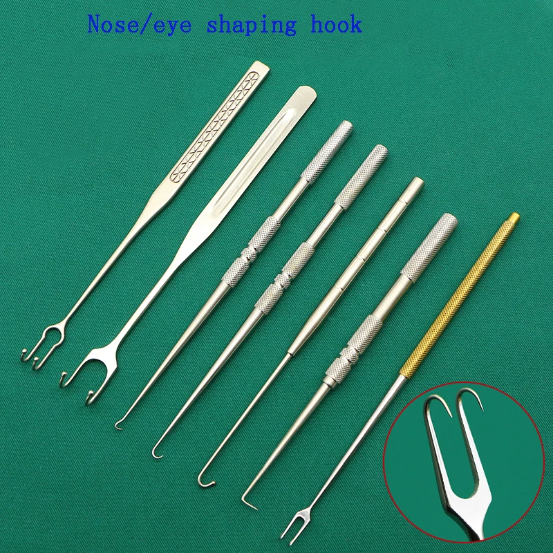 eauty and plastic surgery double claw hook double ball hook micro double claw skin hook sharp blunt head eyelids hook