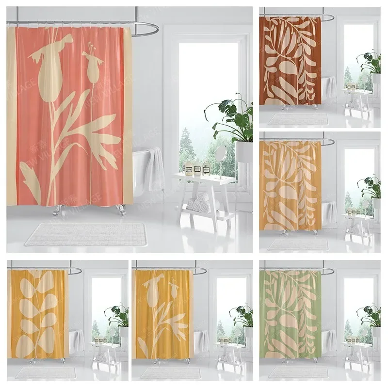 

Waterproof fabric shower curtains Bathroom curtain accessories 180x200 Bath curtain for shower 240*200 nordic boho decoration