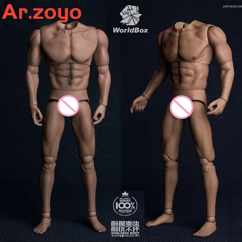 

WorldBox AT017 1/6 Wide Muscular Shoulders Male Action Figure without Neck 12" Soldier Super Flexible Body Fit 1:6 Head Sculpt