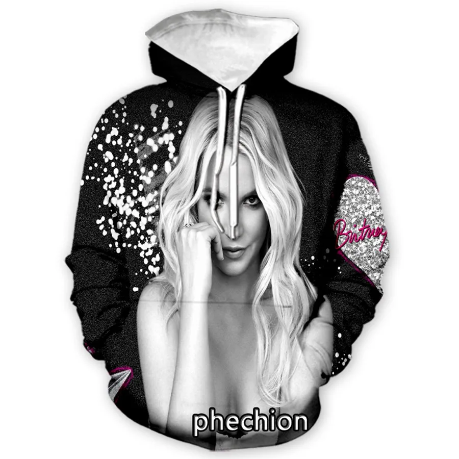 

phechion Fashion Men/Women Britney Spears 3D Print Sport Fashion Hoodies Streetwear Hip Hop Casual Sweatshirt Clothing Z126