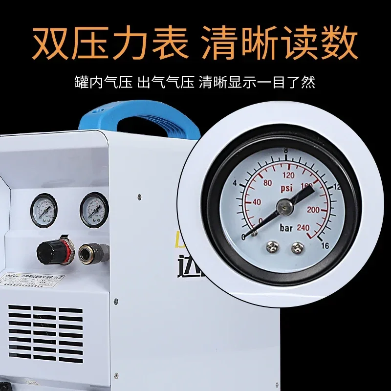 Air  compressor oil-free bass 220V woodworking paint flushing pump air compressor