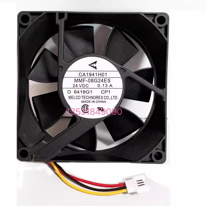 New original F740 inverter fan CA1941H01 MMF-08G24ES-CP1 24V 0.13A 8cm 8025 3-wire drive cooling fan