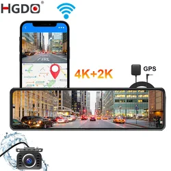 HGDO M210 4K SONY specchio anteriore per Auto Dash cam e 2K fotocamera posteriore GPS WIFI Auto Mirror DVR videoregistratore con sensore di visione notturna