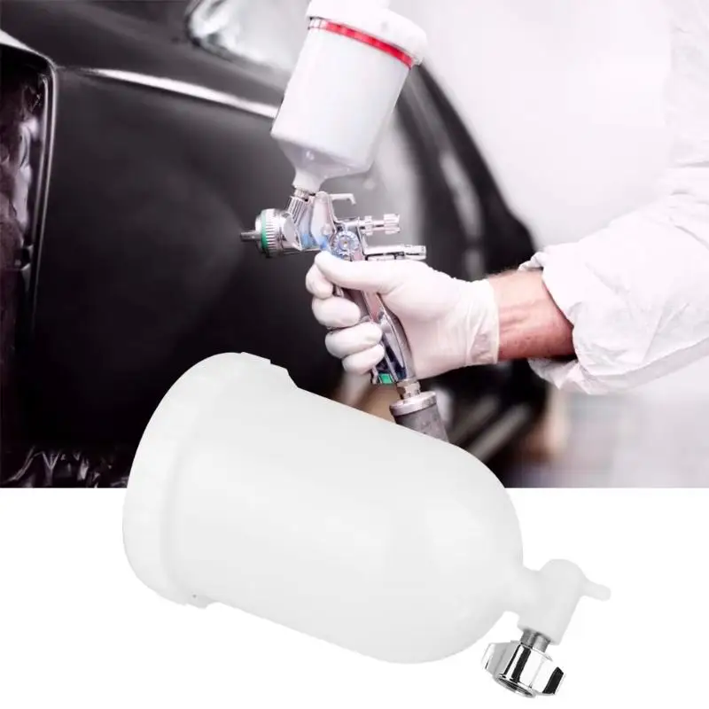 Durable PP Reusable Scaled Plastic Paint Spray Side Cup Multiple Capacities Leakproof For Auto Painting DIY Projects