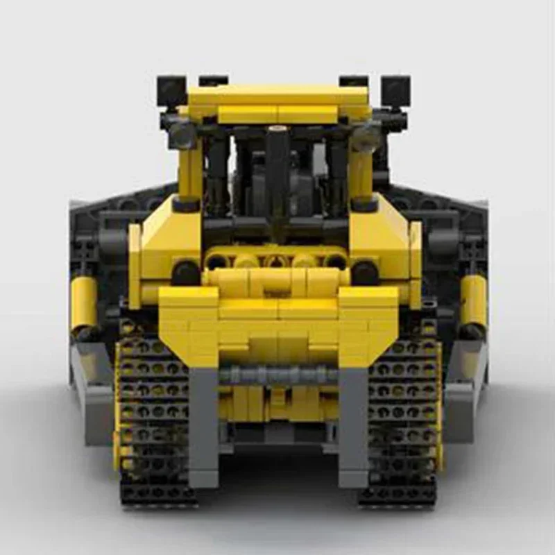 Stadt Auto Modell Moc Gebäude Ziegel Sattelauflieger Dozer KATZE D9 Technologie Modulare Blöcke Geschenke Weihnachten Spielzeug DIY Sets montage