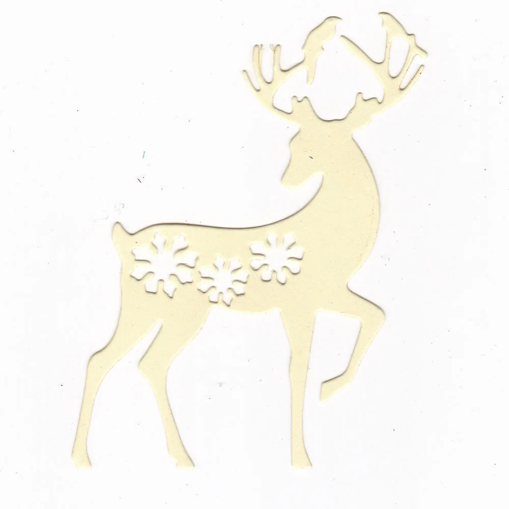 New Scrapbook Christmas Deer Metal Cutting Dies DIY Embossing Flower Carbon Steel    and Pasting Knife