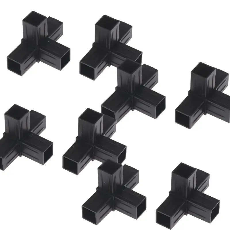 

2/10 шт. Шестигранные пластиковые фитинги из АБС-пластика, угловые, 22 мм, для квадратных труб, черные