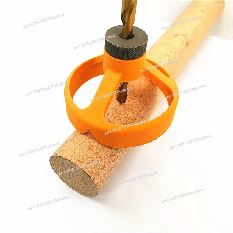 Woodworking Punch, Round Rod Side Positioning Punching, Wooden Square Right Angle Center Punching, Handheld Punching Positioner