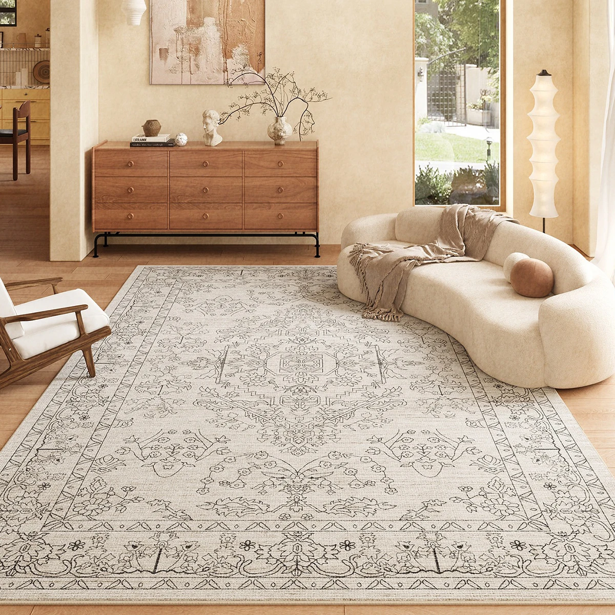 Vintage Ethnic Style Rug Living Room Large Area Floor Mat Light Luxury Home Decoration Carpet Bedroom Rugs Alfombra Salón Grande