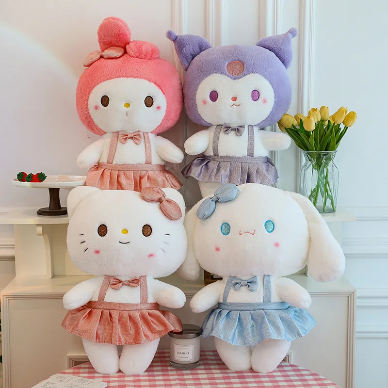 

55/70cm Sanrio Jk Kuromi My Melody Cinnamoroll Hello Kitty Plush Toy Doll Bed Pillow Cartoon Girls Room Decoration Kawaii Gifts