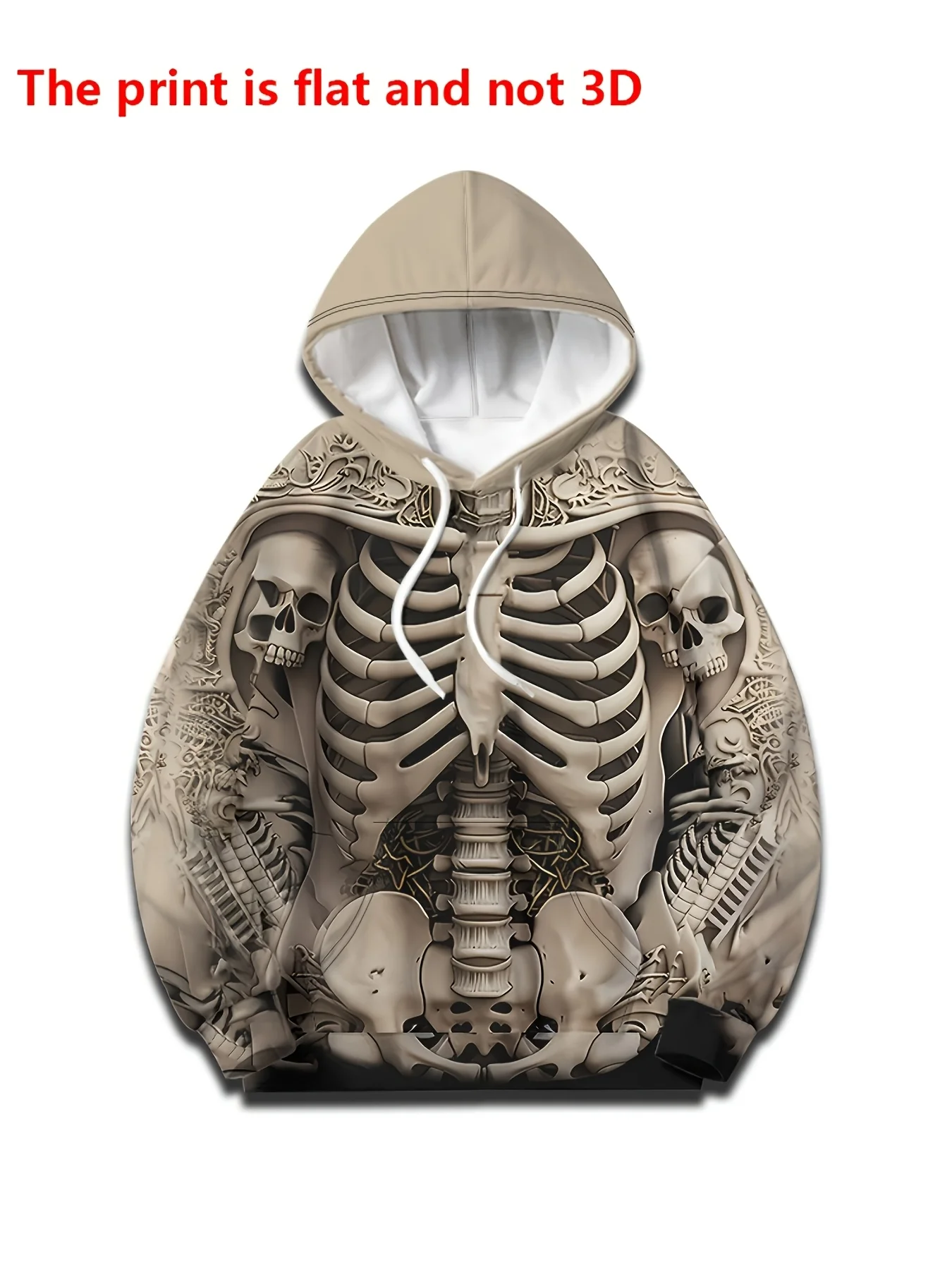 Customization 3D Effect Flat Print Men'S Fashion Casual Hoodie