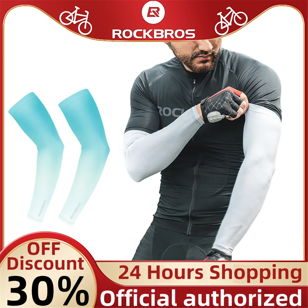 ROCKBROS Sunscreen Sleeves Riding Anti-Ultraviolet Ice Silk Men And Women Outdoor Arm Guards Summer Breathable Cycling Sleeves