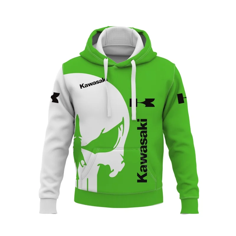 Men New Hoodie Kawasaki Motorcycle Logo Graphic 3D Print Fashion Cool Hoodies 2025 Autumn Winter Running Sport Adult Pullover 10 - Image 3