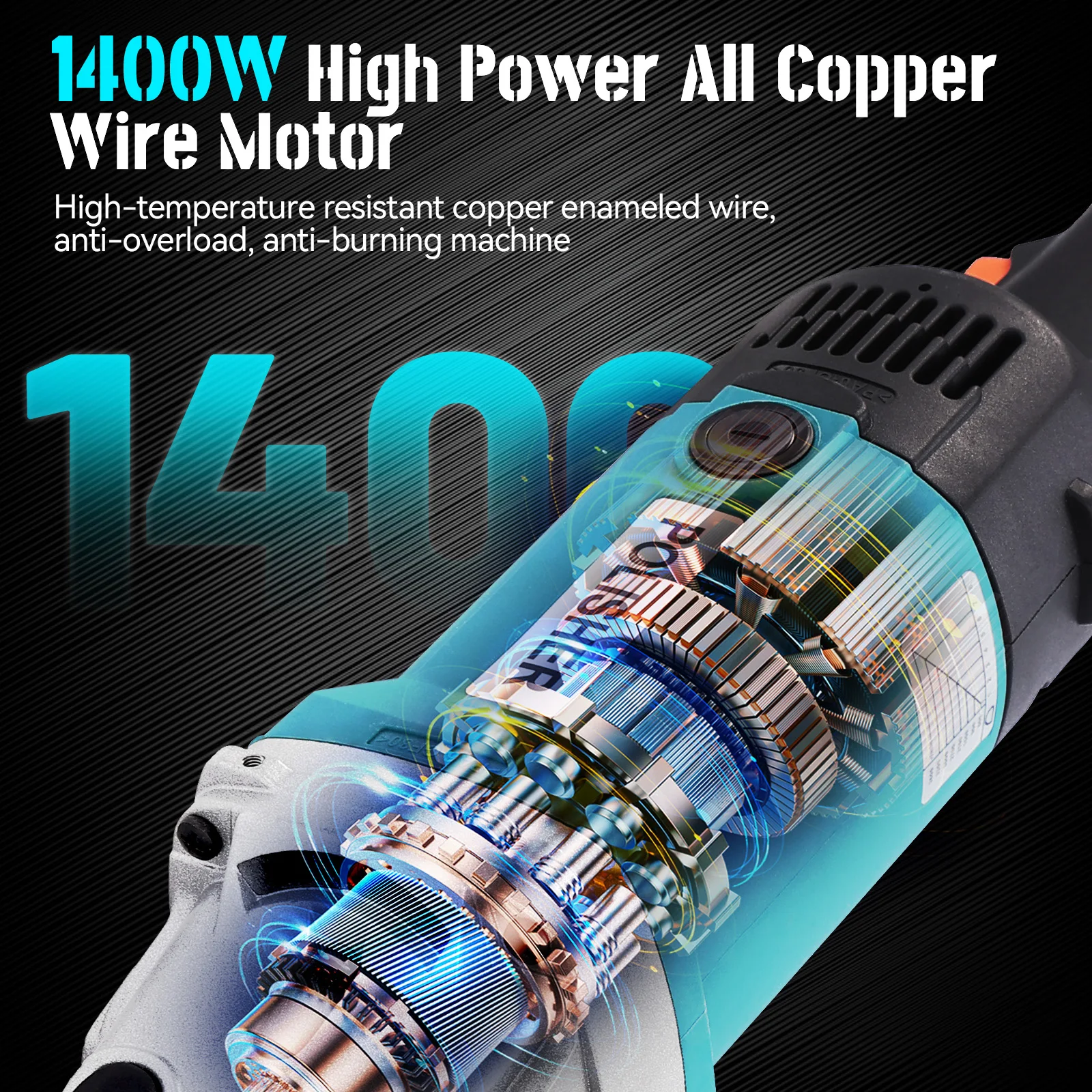 1400W 220V Dual Gear Shift Portable Polishing Machine Satin Finishing Wire Drawing Machine Adjustable Speed Roller