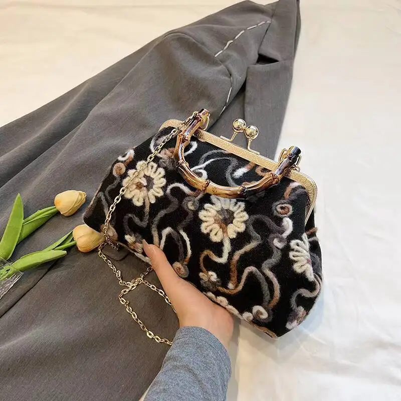 

Новая модная сумка-цепочка для женщин: маленькая вечерняя сумочка, дорожная сумка, сумка через плечо в стиле ретро, минималистичная, повседневная, для поездок на работу