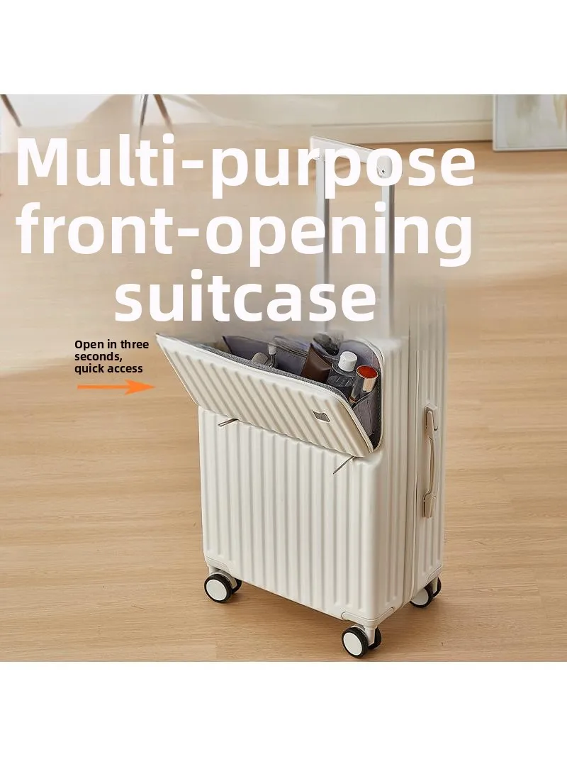 new-24-inch-front-opening-travel-luggage-carry-on-suitcase-wheel-men's-model-password-box-women's-pull-bar-carry-on