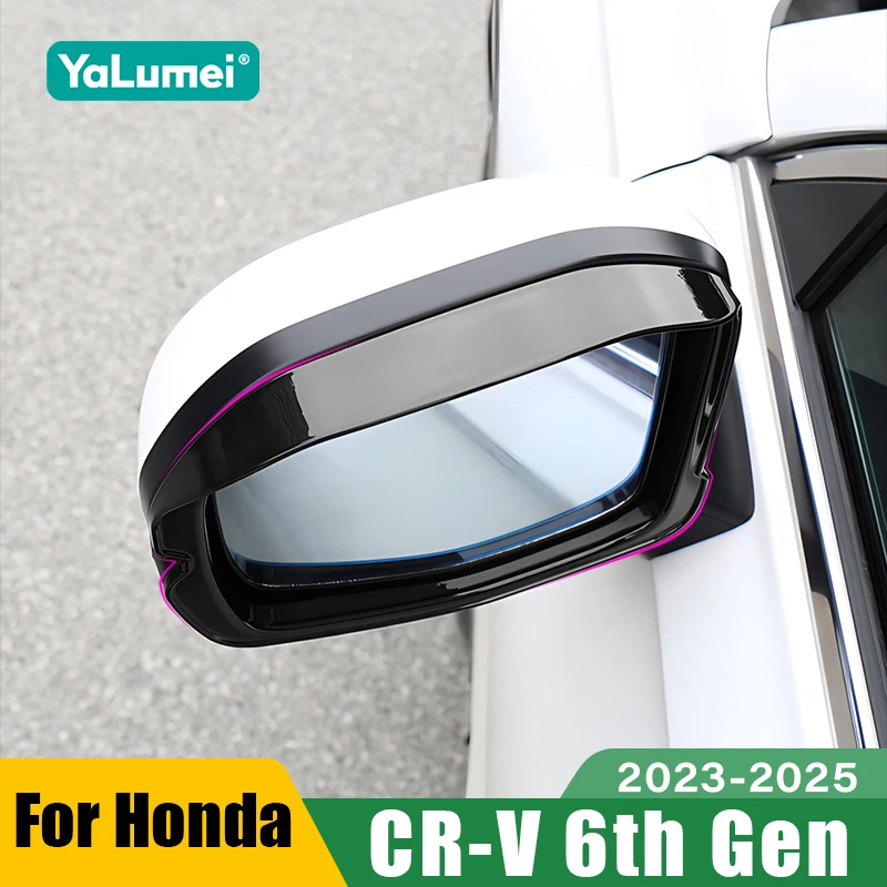 

For Honda CR-V CRV 6th Gen 2023 2024 2025 Hybrid Car Rearview Mirror Rainproof Eyebrow Rain Cover Decoration Accessories ﻿