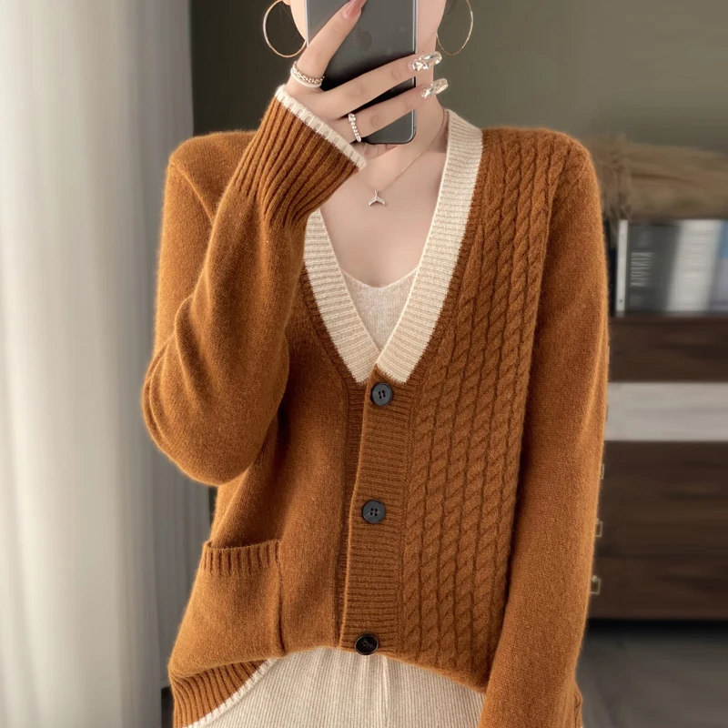 Women Sweater Autumn Winter Cardigan Women Cashmere Sweater Cardigan Knitting Winter Sweater Keep Warm Loose Casual Tops Coat