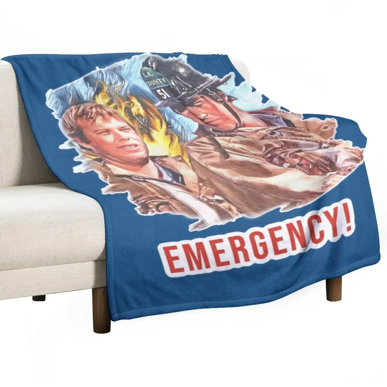 Emergency TV Show DeSoto and Gage Throw Blanket Winter beds Cute Plaid Hair Blankets