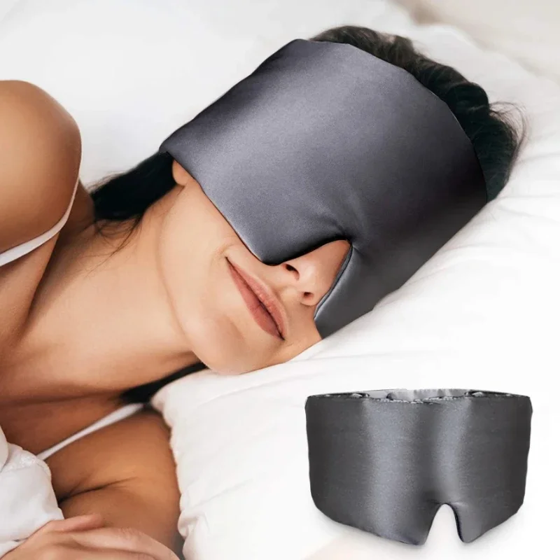 Silk Satin Sleep Mask Comfortable Sleeping Eye Mask Eyeshade Cover Shade Eyes Relax Enlarged Eye Patch Women Men Sleep Health