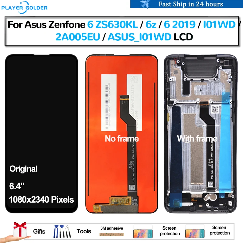 

Original For Asus Zenfone 6 ZS630KL 6z 6 2019 I01WD 2A005EU Pantalla lcd Display Touch Panel Screen Digitizer Assembly Repair