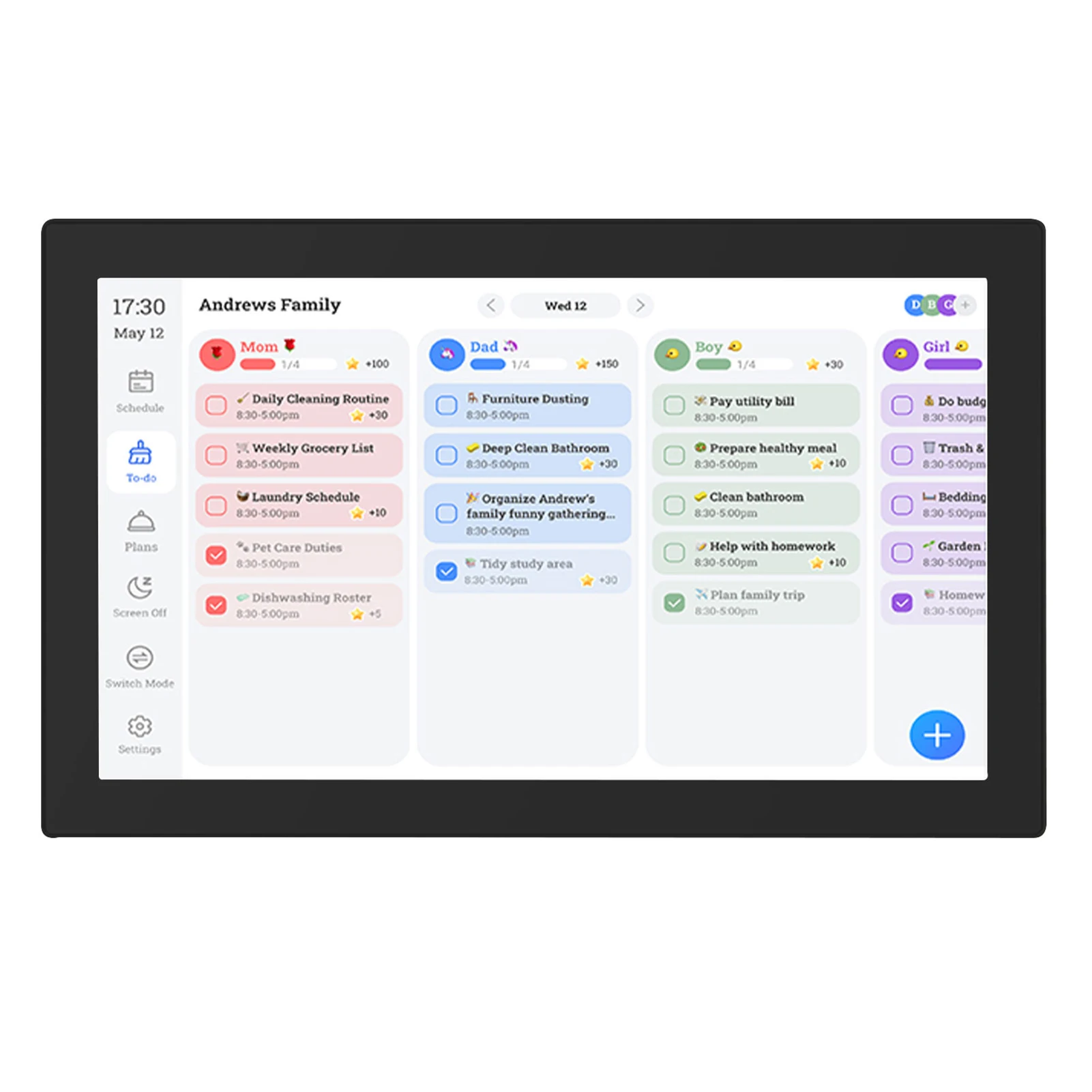 

15,6-дюймовый умный цифровой календарь, настенное крепление, интерактивный календарь-планировщик, электронный календарь, 1080P, сенсорный экран Full HD