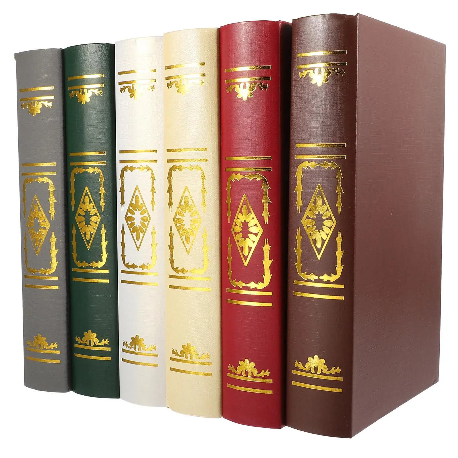 6 Pcs Fake Book Imitation Decoration Office Bookshelves Centerpiece Coated Paper Tabletop Ornament