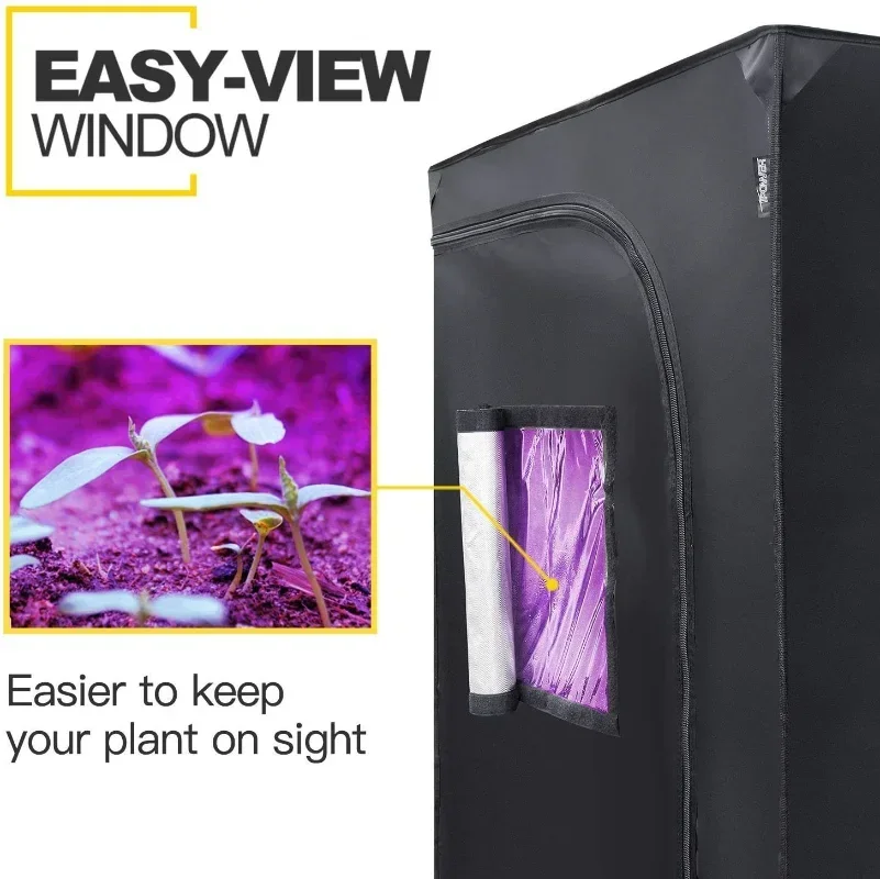 60x60x140cm grow box with observation window Tool Bag 600D garden greenhouse indoor grow LIGHT